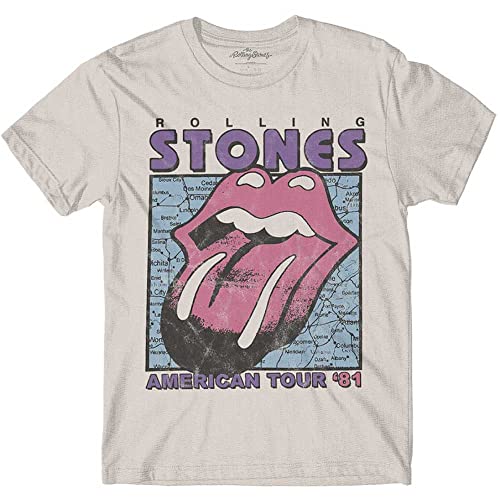 Image of The Rolling Stones American Tour Map Official Tee T-Shirt Mens Unisex (XX-Large)