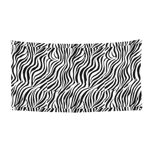 MINDBBDFJ Zebra Print Print Banners And Signs For Outdoor/Indoor,Personalized Banner Customizable Parties Halloween Banner (180x90cm)