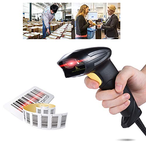 Leitor de scanner de códigos de barras a laser automático portátil Aibecy USB2.0 com fio para superm