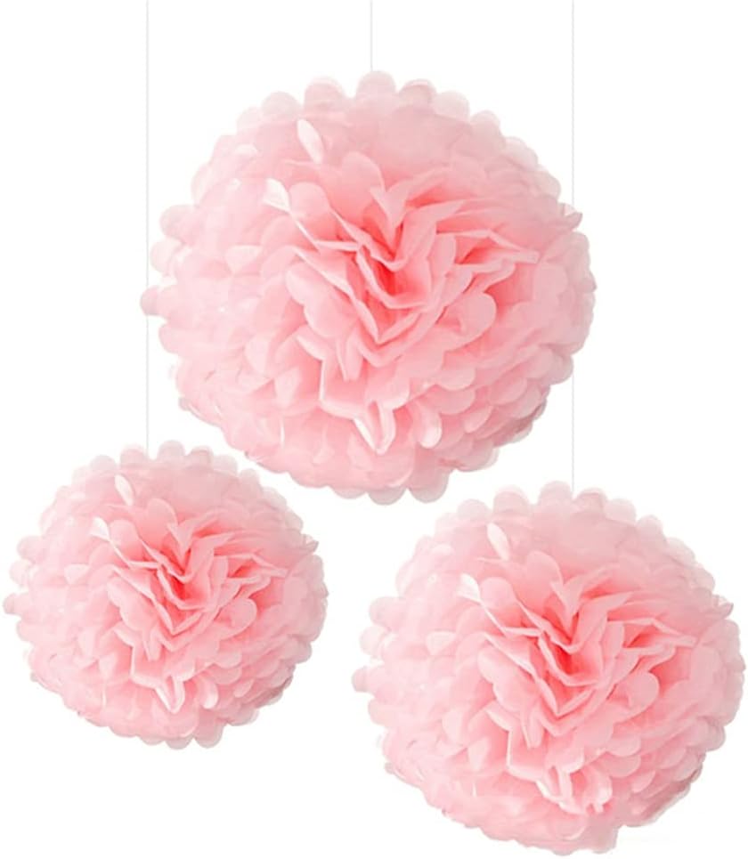 Pulabo 10ピース手作り紙フラワーボールティッシュペーパーポンポン装飾用ベビーシャワー結婚式