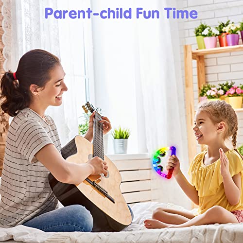 image for Aywewii LED Tambourine, Light Up Toys Handheld Musical Flashing Tambor