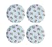 Set of 4 Red Cherries/Blue Background Reusable Melamine Plates-9"