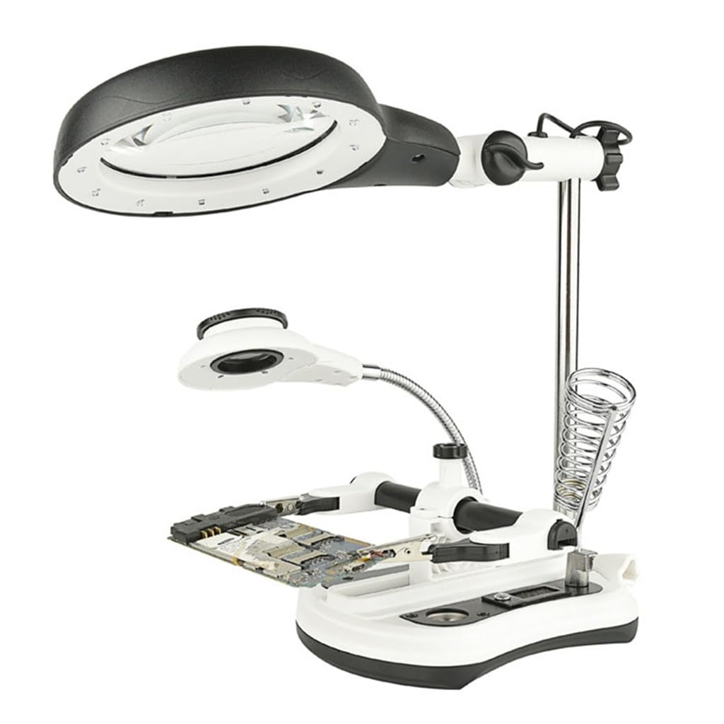 Lente D'ingrandimento A Clip For Lettura E Manutenzione Da Tavolo A LED