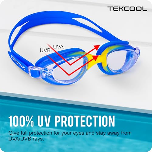 Image of TEKCOOL Swimming Goggles for Men & Women With Adjustable Strap and Air Goggles