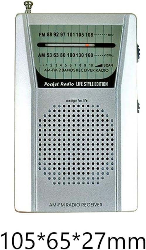 Portable AM FM Radio 2AA Battery Operated Pocket World Receiver with Speaker Earphone
