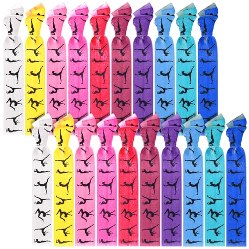 BBTO 20 Pieces Girls Gymnastics Hair Ties Gymnastic Hair