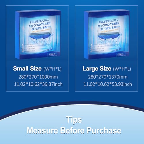 غطاء تنظيف مكيف هواء سبليت من وانوس مع انبوب مياه بطول 10 اقدام والواح مقاومة للماء، وجهان لدعم الواح مكيف الهواء مع شنطة