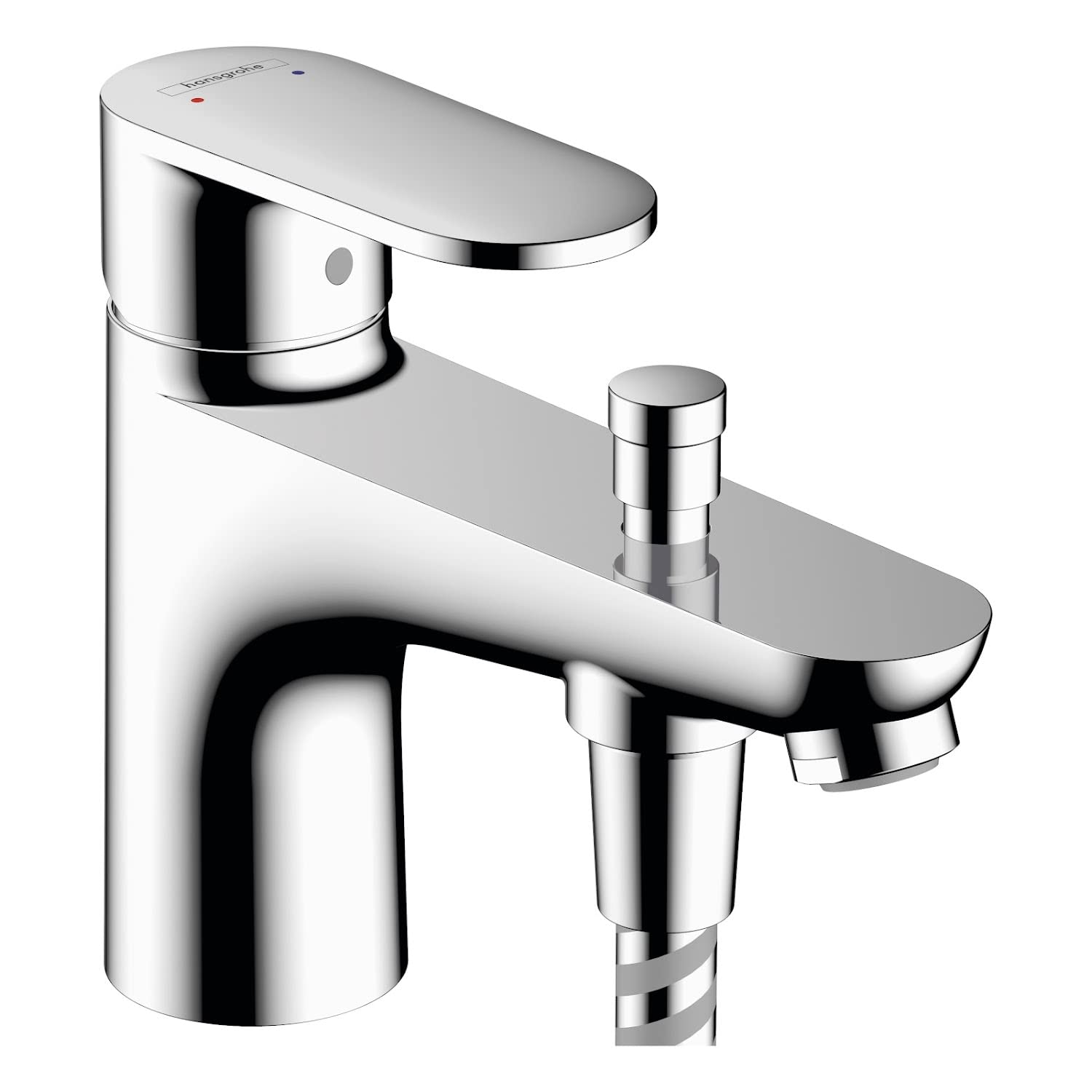 Hansgrohe Vernis Blend Monotrou Bathroom Bath Shower Mixer Tap With Diverter Chrome Ceramic Cartridge Variable Flow Curved Modern