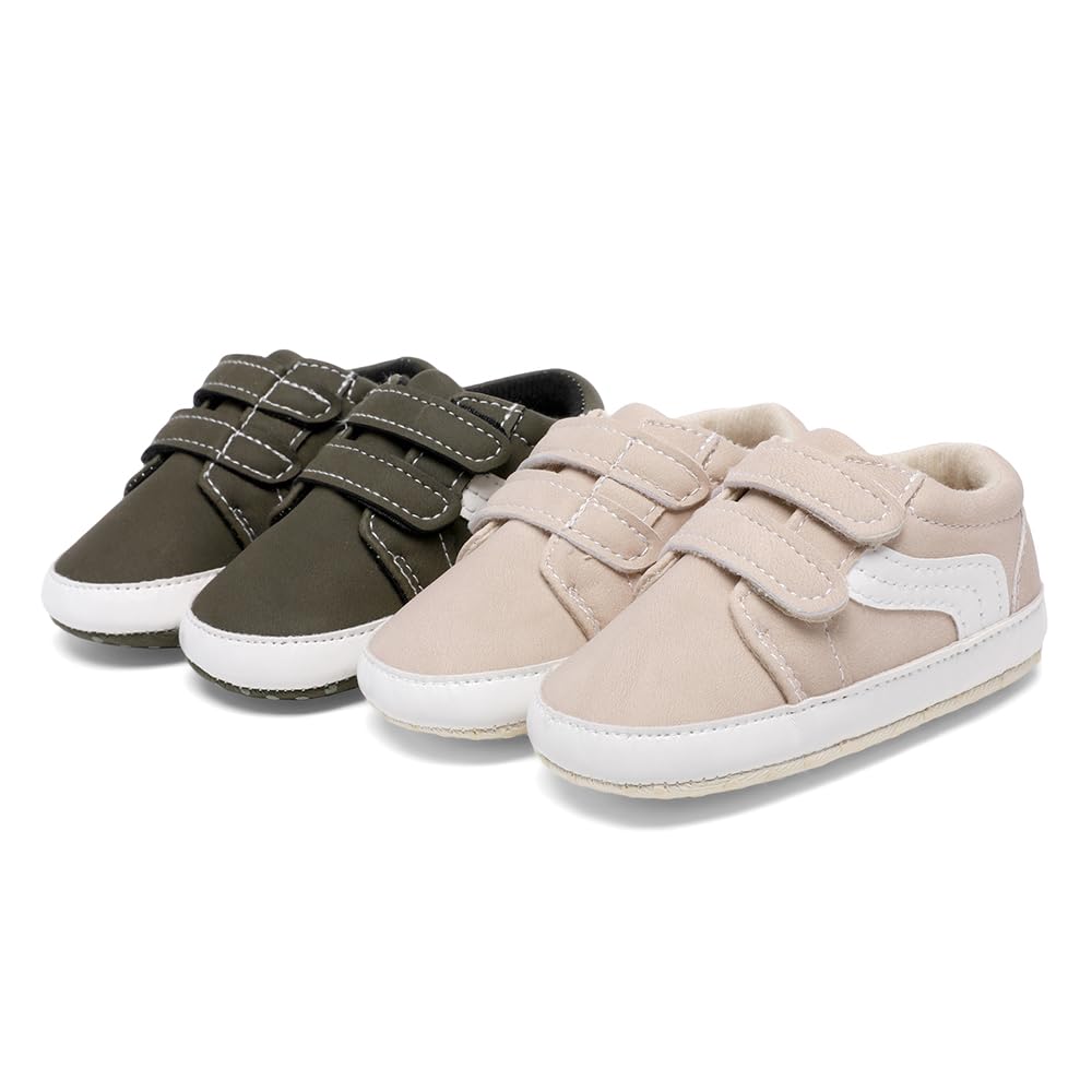 Clowora Unsex - Scarpe in tela per neonati, suola morbida, antiscivolo, casual, per neonati, 3-18 mesi