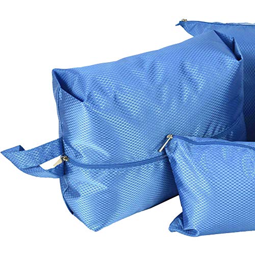 Organizador de Mala Viagem Necessaire Kit 7 Peças Azul Claro CBRN113654