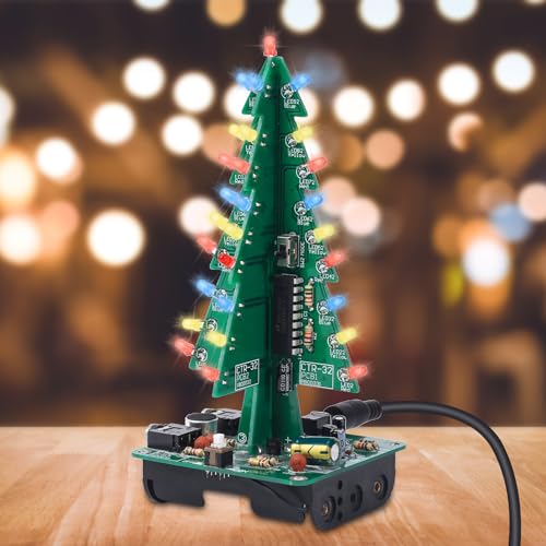 3D Christmas Tree Soldering Kit, Icstation DIY Soldering