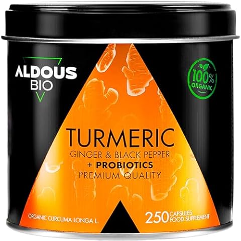 Organic Turmeric and Black Pepper Capsules with Probiotics Cover