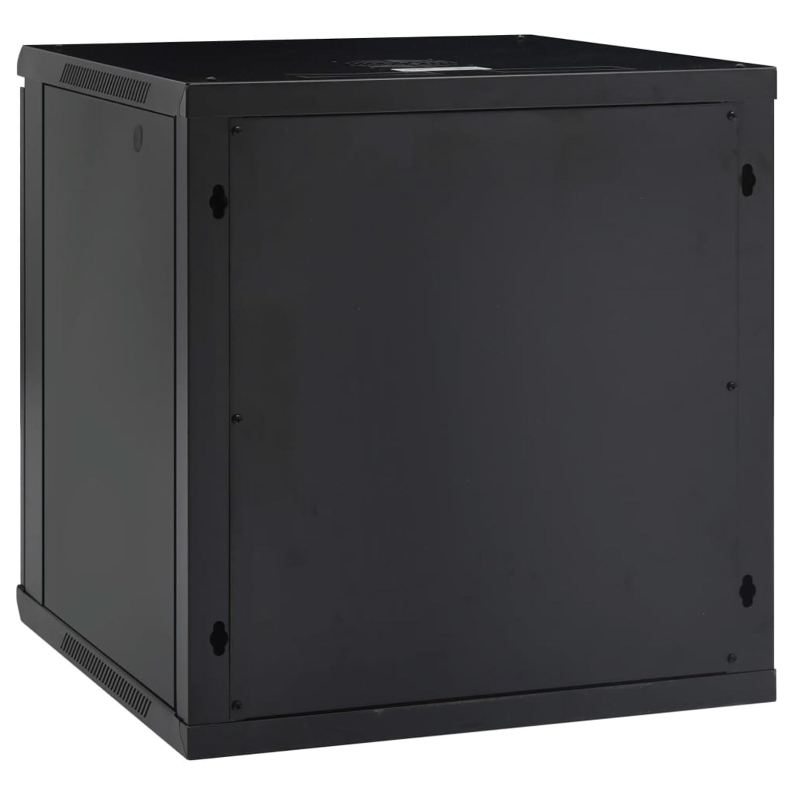 Gecheer Armario de Red de Pared Armario Rack Servidores Armario para Servidor de Red Armarios Cables ventilación 12U 19" IP20 600x600x640 mm,Puerta Frontal de Vidrio Templado con Cerradura