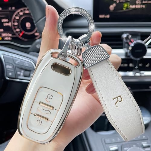 Étui clé voiture TPU cuir pour Audi A3 A4 A6 Q5 Q7
