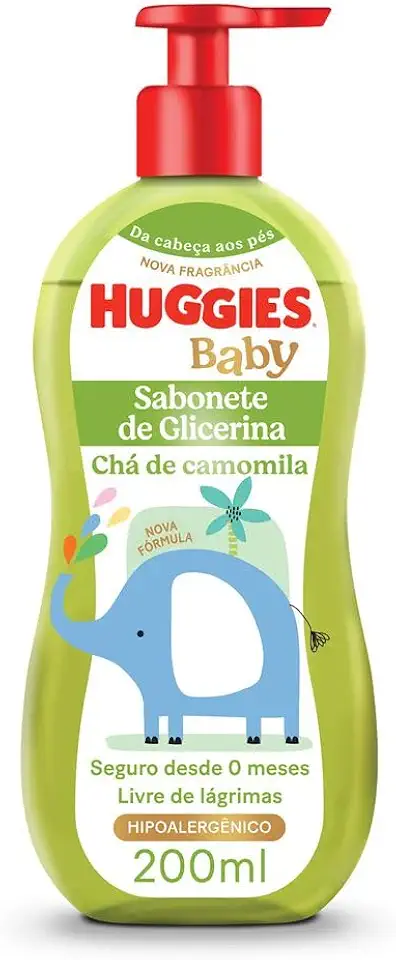 Sabonete Líquido Huggies Camomila para Recém-Nascidos 200ml