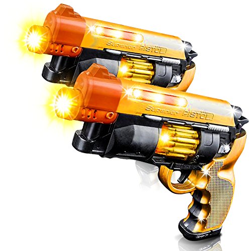 Blade Runner Toy Pistol By Artcreativity Toy Gun For Kids With Led And Sound Effects, Design, Batteries Included, Sturdy Plastic Design, Great Gift Idea For Boys And Girls - 2 Pistols #TOP2