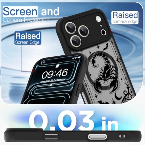Coque iPhone 17 Pro MagSafe Scorpion zodiaque noir - 4