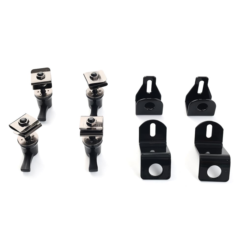 Black Metal Saddlebag Lock Security Mounting Bracket Kit For Harley Touring 1999-2007