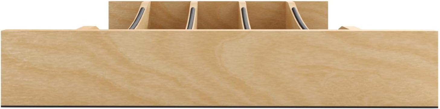 Rev-A-Shelf Craftsman Collection 13-1/4" X 19-1/2" Solid Maple Cutlery Drawer Insert w/Black Accents
