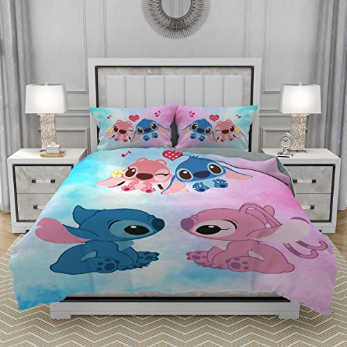 Fashite Cute Duvet Cover Set Twin Size, Anime Cartoon Bedding Set 3 Pieces Soft Microfiber Quilt Cover For Kids Boys Teens Room Decor, Comforter Cover With 2 Pillowcase #TOP1