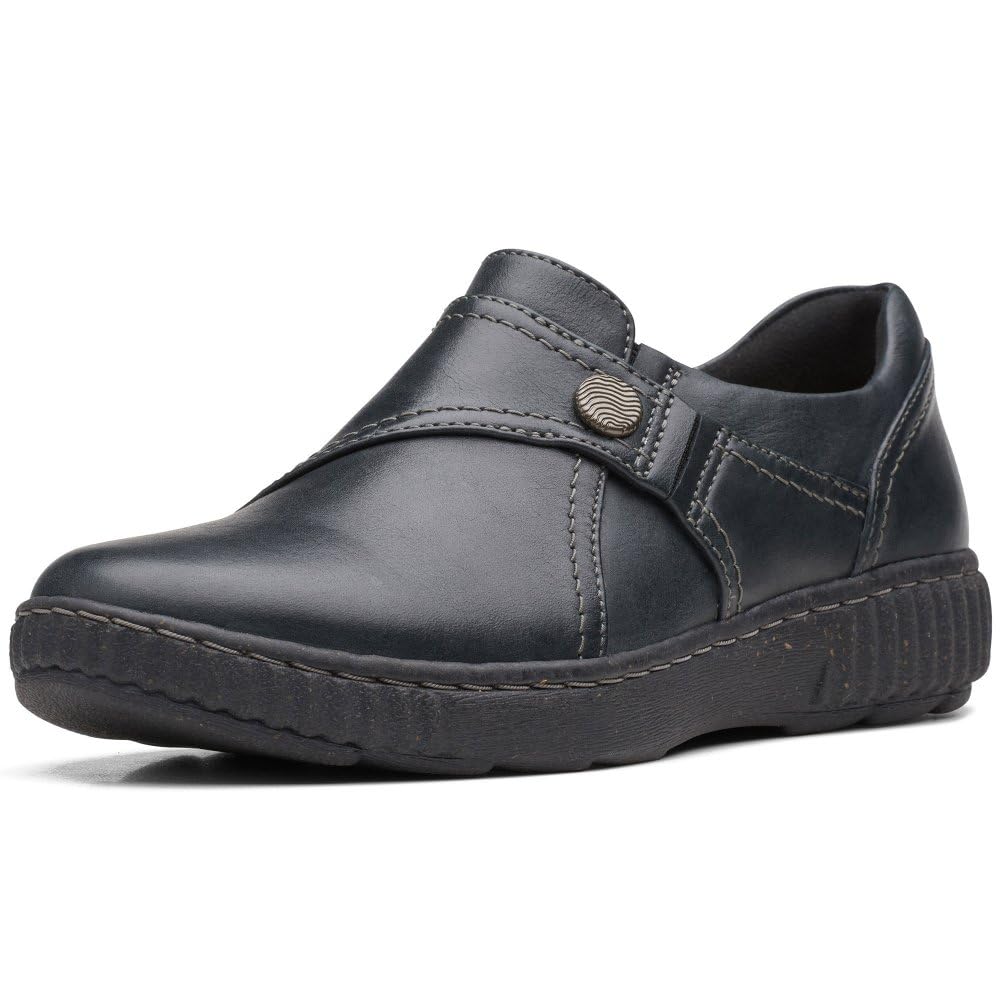 Clarks Caroline Pearl Womens Black Leather, 5.5