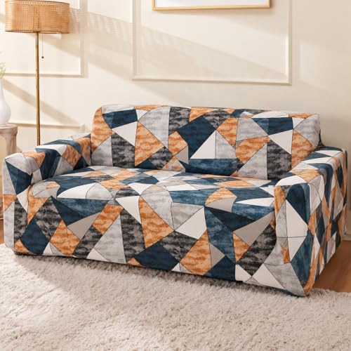 Image of House of Quirk Four Seater Sofa Cover Stretchable - Antique Prism