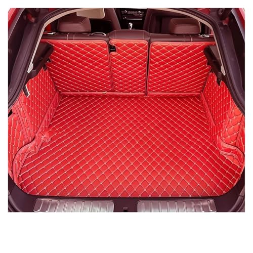 Tapis de coffre pour VW ID.6 X protection intégrale anti-tache imperméable rouge