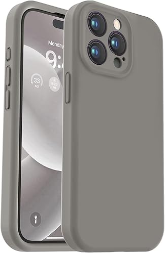Vooii Funda compatible con iPhone 15 Pro, silicona líquida Defender mejorada, protección mejorada de la cámara forro de microfibra suave