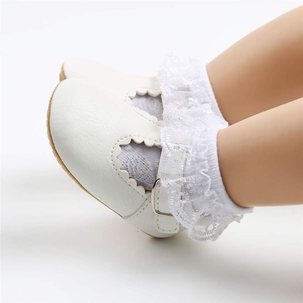 Meckior Infant Baby Girls Soft Sole Bowknot Princess Wedding Dress Mary Jane Flats Prewalker Newborn Light Baby Sneaker Shoes - Image 3