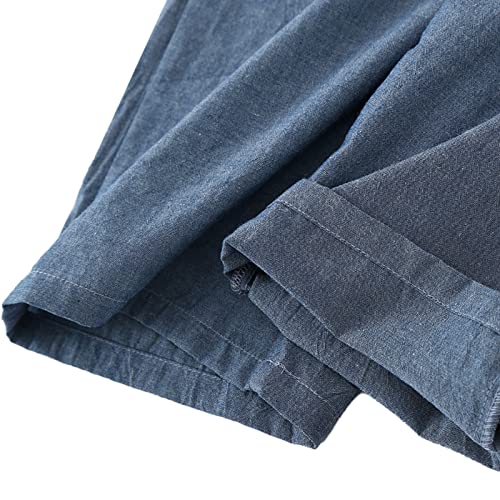 Image of STMAHER Men's Pajama Pants Cotton Pjs Bottoms Lightweight Pajama Bottoms Woven Knit Pants With Pocket