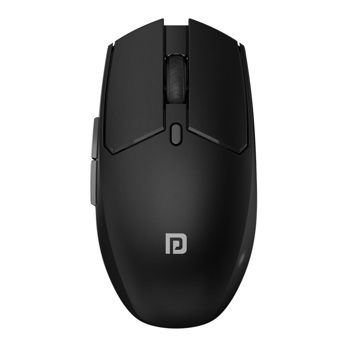 portronics toad 36 wireless mouse, 2.4ghz, rechargeable, 6 buttons, 1600 dpi, ergonomic thumb support, universal compatibilty, built-in-battery, for windows/mac/android/ios(black)