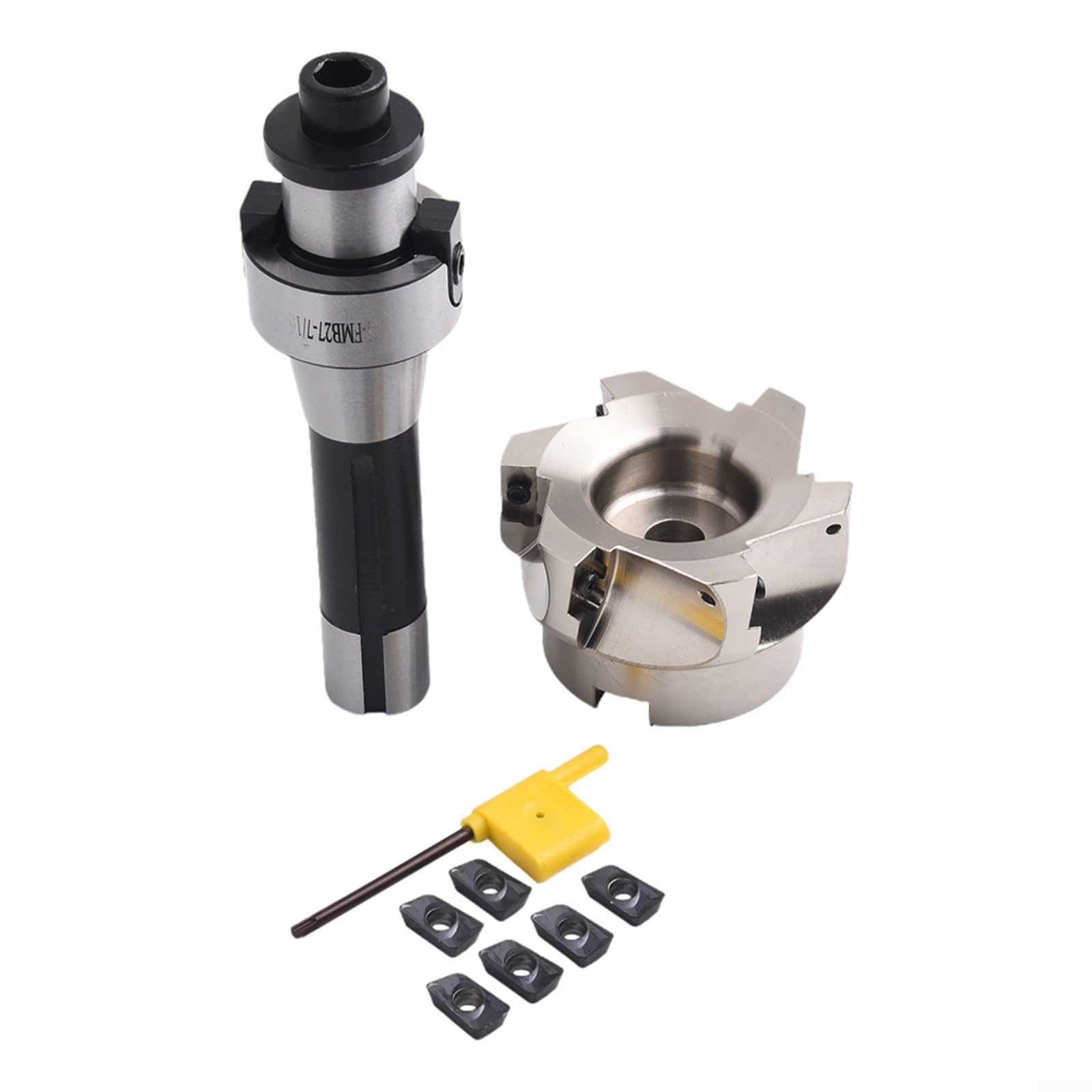 HpLive R8 FMB27 - Fresa elicoidale per fresa, 400R, 80 mm, fresa CNC, in metallo duro T15, con 6 lame in metallo duro APMT1604