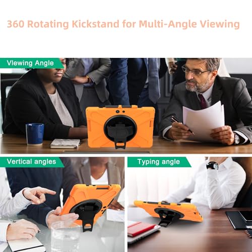 Coque Surface Go 3 antichoc premium orange avec béquille intégrée - 3
