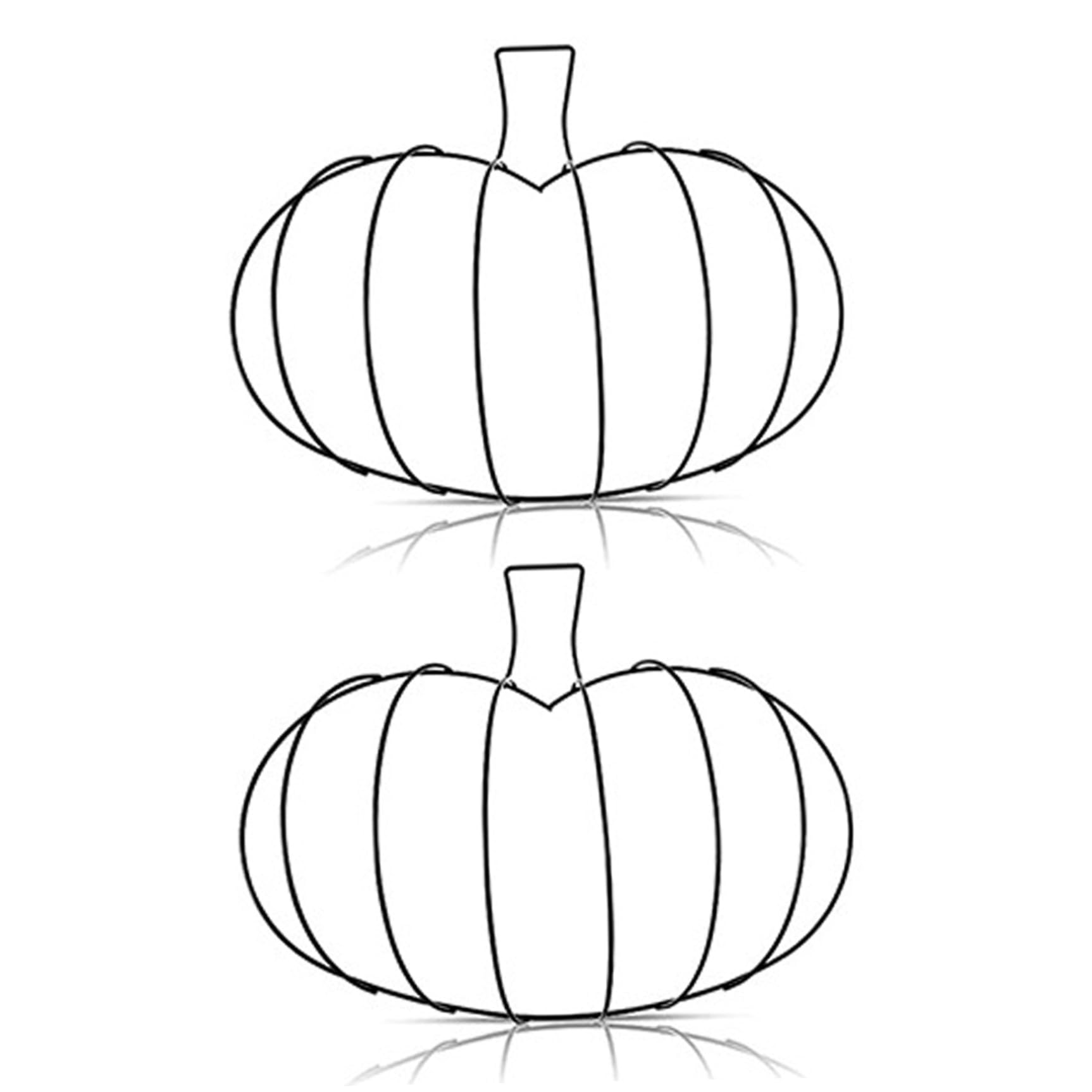 Ameble 2-Pack Pumpkin Wreath Forms Metal Wire Frame for Halloween Floral Arrangements DIY Craft Decorations Halloween