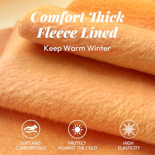 Image of WiliW Plus Size Fleece Lined Tights for Women, Sheer Winter Warm High Waist Thermal Tights Fake Translucent