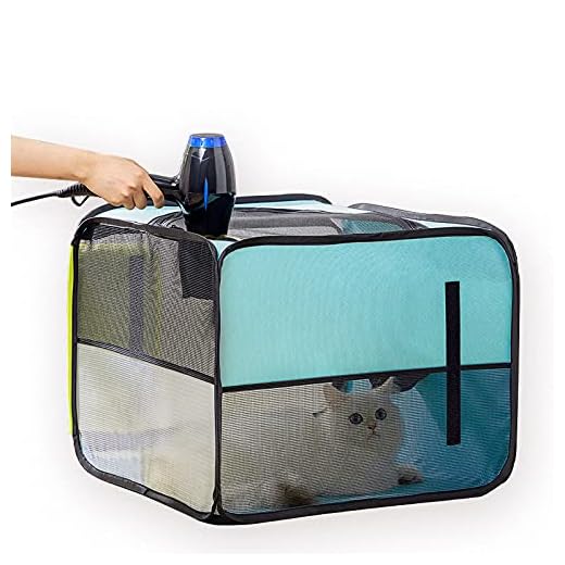 Pet Drying Box, tät Mesh, som är resistenta mot Bita, stor kapacitet Pet hårtork Clean Grooming House Dryer Cage för katter/hundar