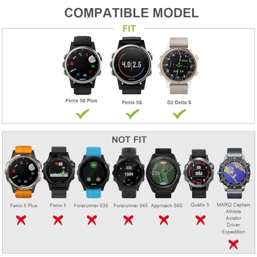 Bracelet montre Fenix 6S facile à monter en silicone souple et durable - 7