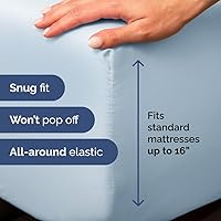 Vista 328 de King Fitted Bed Sheet - Bottom Single Fitted Sheet Only - Ultra-Soft Hotel Luxury Bedding w/ 8-16 Inch Deep Pockets - Breathable, Cooling & Wrinkle