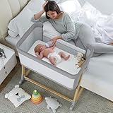 AMKE Baby Bassinets,All mesh Bedside Sleeper,Portable for...