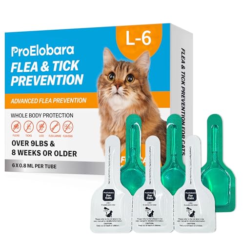Flea and Tick Prevention for Large Cats: Waterproof Topical Cat F...