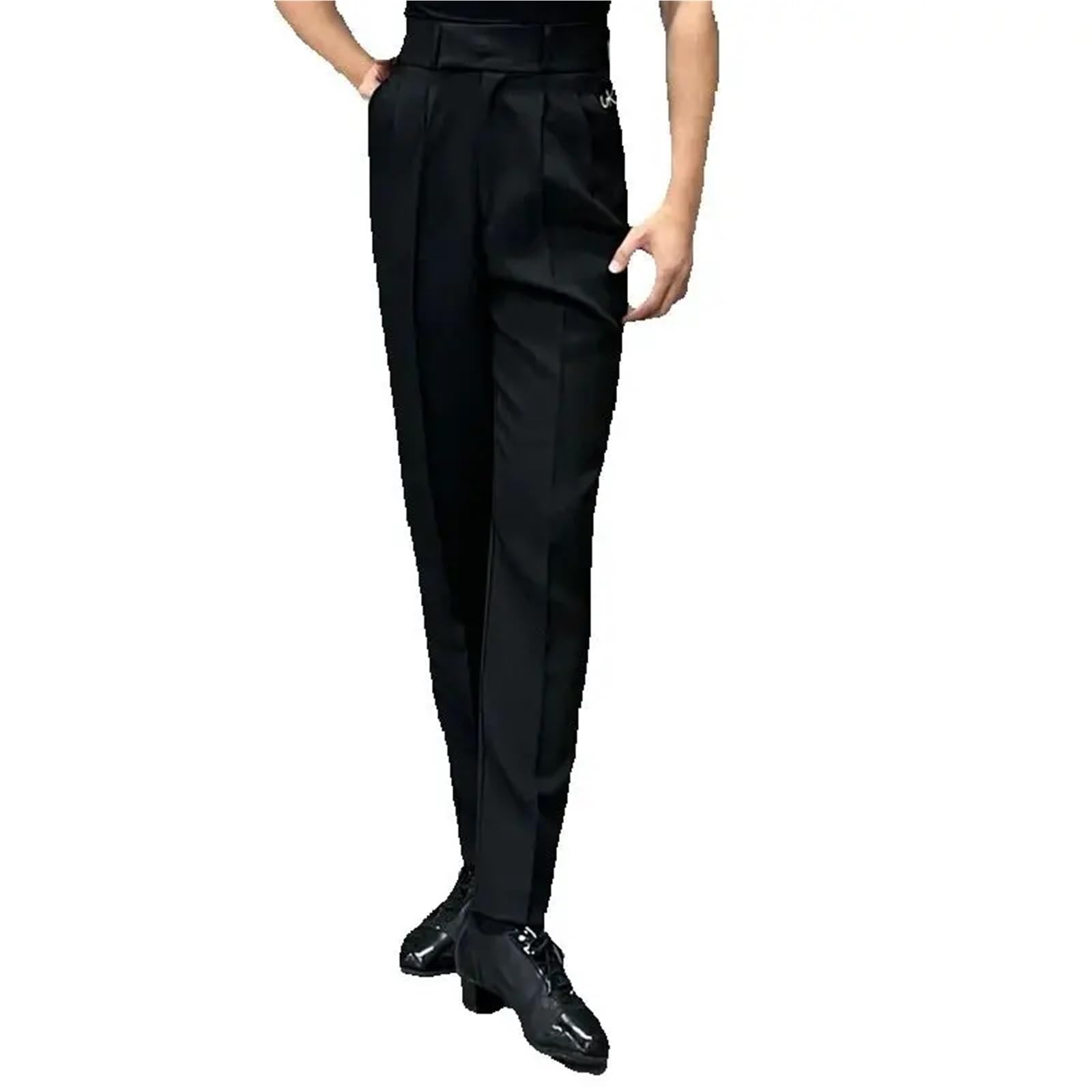 Pantalones de Baile Latino for Hombre, Pantalones actuación for salón Moderno, Traje for chachachá, Samba y Rumba para Hombre, Salsa, Jazz, Danza