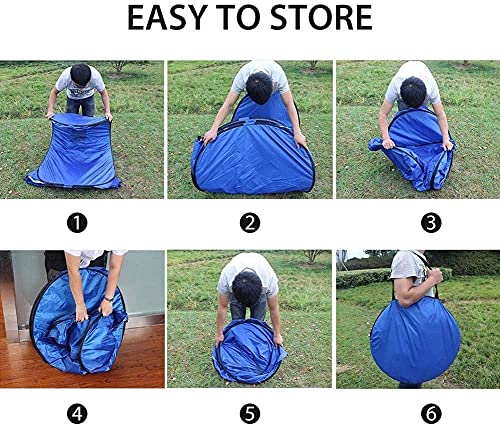 Image of Camping Toilet Pop Up Privacy Tent Changing Room Tent Portable Toilet for Camping Portable Shower Silver Coated Dressing Room Tent UV Protection Privacy Shelter Camping Cabana Blue