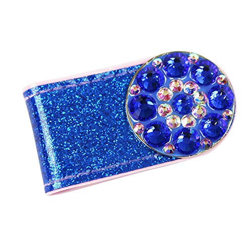GOLTERS Bling Golf Ball Marker with Golf Hat Clip (Blue)
