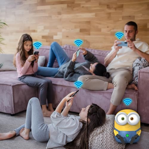 Image of Davolink Minions Bob WiFi 6 Router for Home - Turbocharge Your Internet with Minions Magic Secure Travel WiFi Router - Gaming Router
