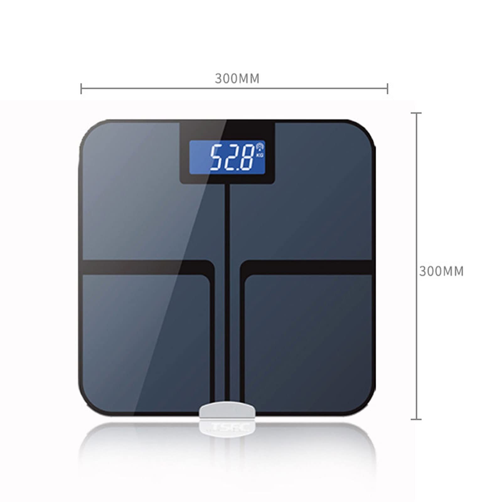JINGYAN Pèse-personne numériques Electronic APP Control Body Weight Scale Fat Water Calorie Smart Digital for Human Health Bathroom Measure