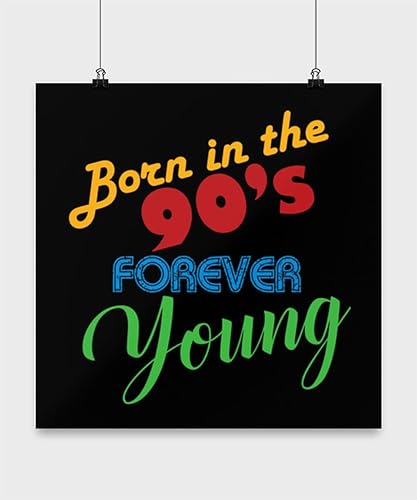 Nostalgic Retro Wall Art - 90's Kids - 13x13 Poster Print - Vintage Decor