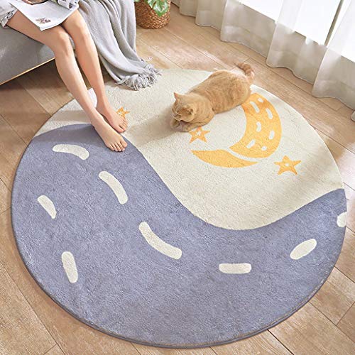 Ronde Vloerkleden Nursery Style Kids Baby Room Childrens Oppervlakte Deken Mat Ronde Soft Floor Play Mat for jongens en meisjes slaapkamer en een speelkamer for Decor van het Huis Tapijt, 2 kleuren - Afbeelding 3