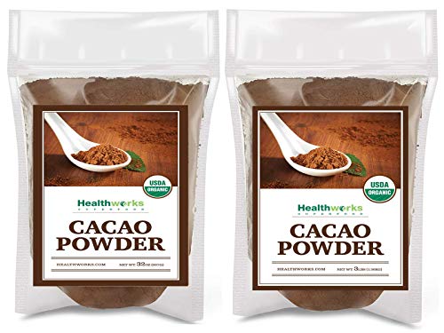 Healthworks Cacao Powder (80 Ounces / 5 Pound) Cocoa Chocolate Substitute | Certified Organic | Sugar-Free, Keto, Vegan & Non-Gmo | Peruvian Bean/Nut Origin | Antioxidant Superfood #TOP17