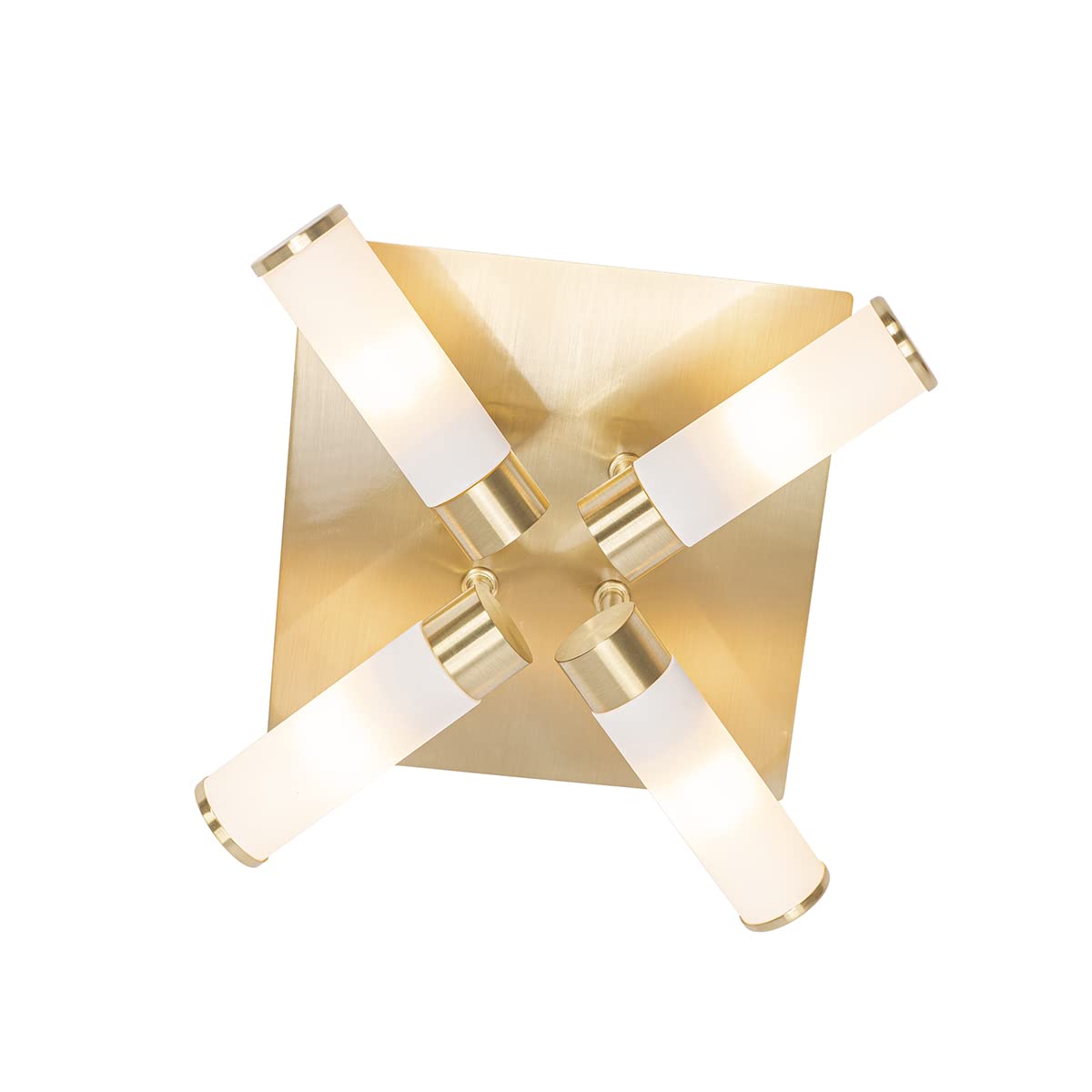 Qazqa bath - Lampada da soffitto Moderno - 4 luce - L 23 cm - Oro/Ottone - Moderno - Bagno