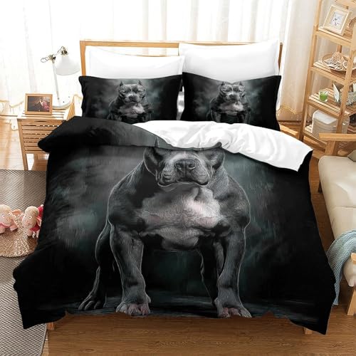 Housse de couette pitbull hypoallergénique microfibre douce - 3